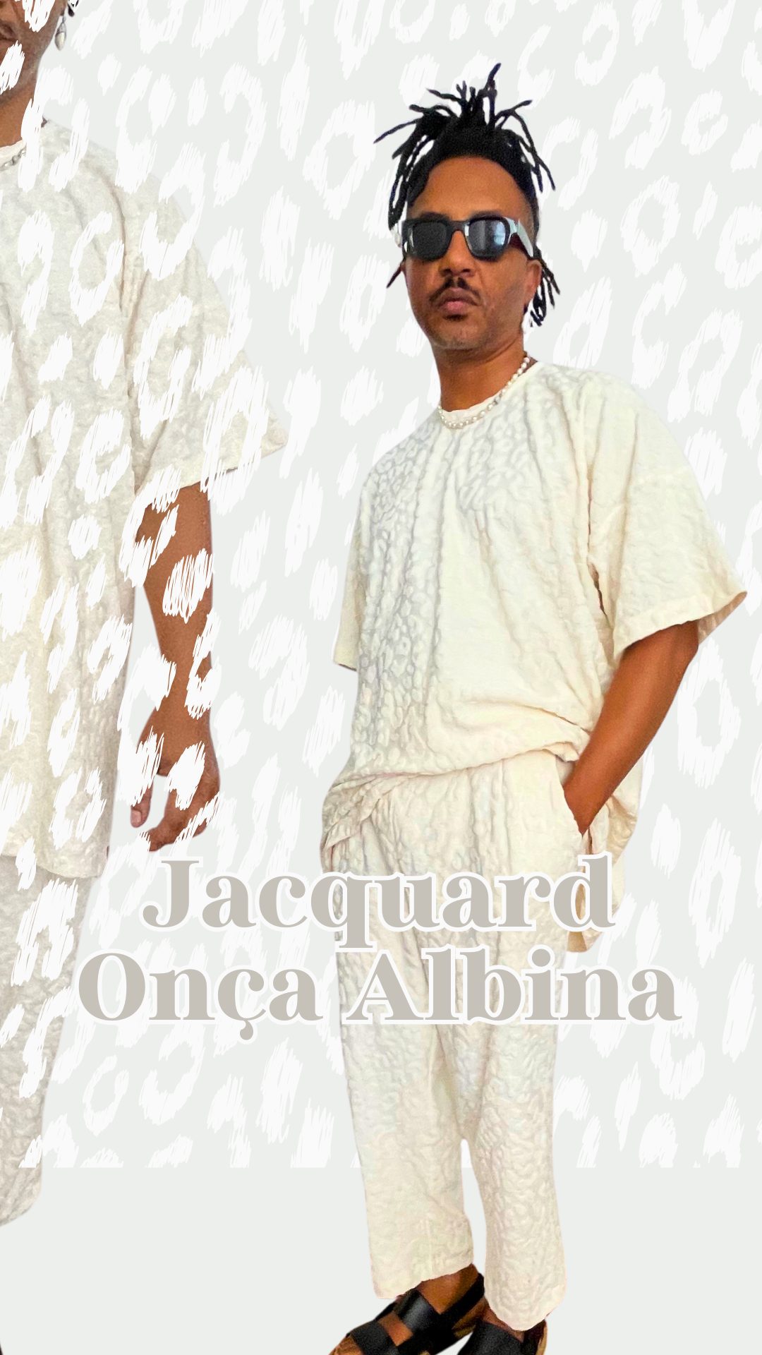 Banner mobile Jacquard Onça Albina